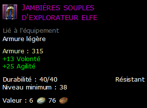 Jambières souples d'explorateur elfe