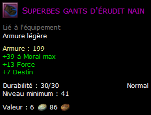 Superbes gants d'érudit nain