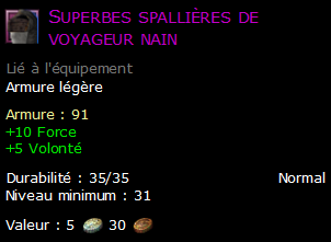 Superbes spallières de voyageur nain