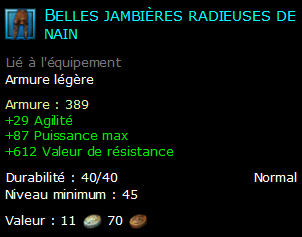 Belles jambières radieuses de nain