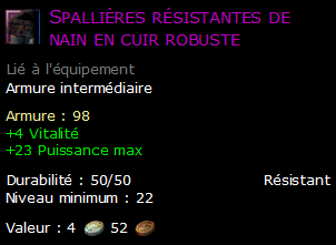 Spallières résistantes de nain en cuir robuste