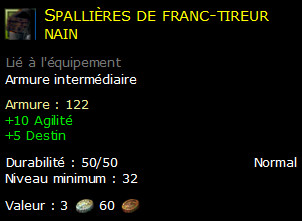 Spallières de franc-tireur nain