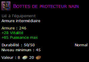 Bottes de protecteur nain