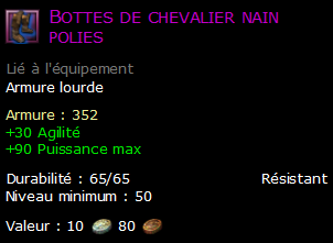 Bottes de chevalier nain polies