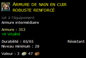 Armure de nain en cuir robuste renforcé