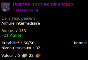 Bottes rigides de franc-tireur elfe