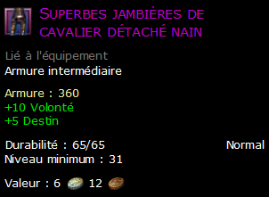 Superbes jambières de cavalier détaché nain