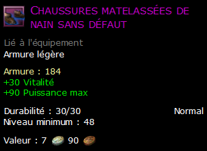 Chaussures matelassées de nain sans défaut