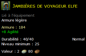 Jambières de voyageur elfe