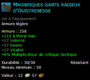 Magnifiques gants radieux d'Ouistrenesse