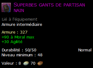 Superbes gants de partisan nain