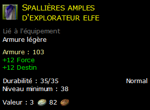 Spallières amples d'explorateur elfe