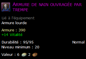 Armure de nain ouvragée par trempe