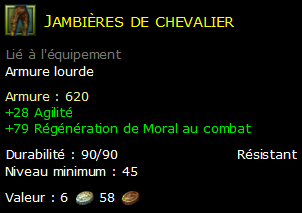 Jambières de chevalier