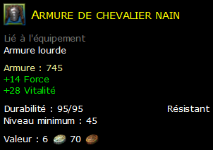 Armure de chevalier nain