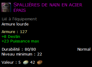 Spallières de nain en acier épais