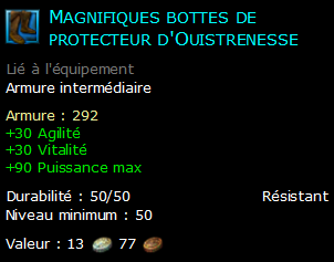 Magnifiques bottes de protecteur d'Ouistrenesse