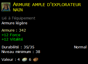 Armure ample d'explorateur nain