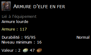 Armure d'elfe en fer