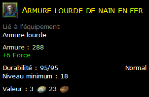 Armure lourde de nain en fer