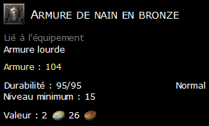 Armure de nain en bronze