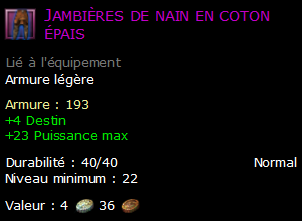 Jambières de nain en coton épais