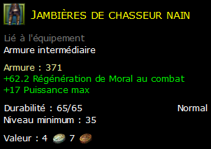 Jambières de chasseur nain