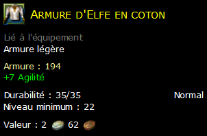 Armure d'Elfe en coton