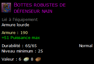 Bottes robustes de défenseur nain