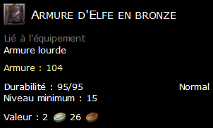 Armure d'Elfe en bronze