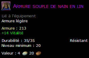 Armure souple de nain en lin