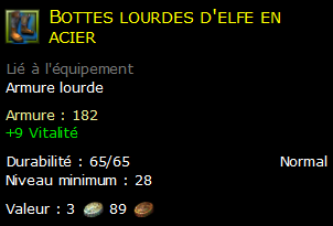 Bottes lourdes d'elfe en acier