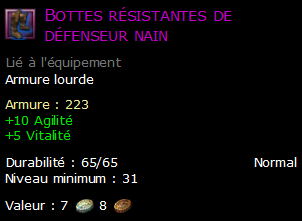 Bottes résistantes de défenseur nain