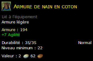 Armure de nain en coton