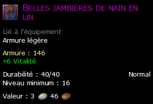 Belles jambières de nain en lin