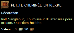 Petite cheminée en pierre