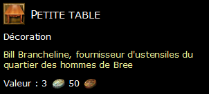 Petite table