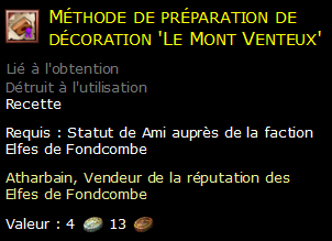 Méthode de préparation de décoration 'Le Mont Venteux'