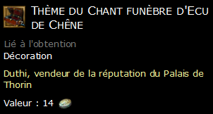 Thème du Chant funèbre d'Ecu de Chêne