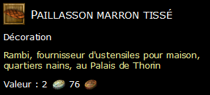 Paillasson marron tissé