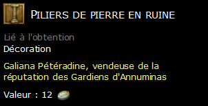 Piliers de pierre en ruine