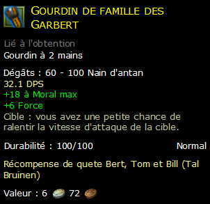 Gourdin de famille des Garbert