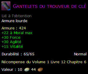 Gantelets du trouveur de clé