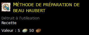 Méthode de préparation de beau haubert