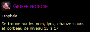 Griffe noircie