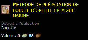 Méthode de préparation de boucle d'oreille en aigue-marine