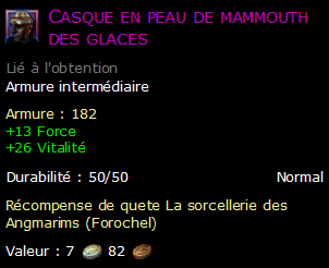 Casque en peau de mammouth des glaces