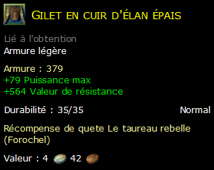 Gilet en cuir d'élan épais