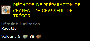 Méthode de préparation de chapeau de chasseur de trésor