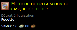 Méthode de préparation de casque d'officier